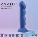 Avant Suko Indigo D12: Artisan 8 Inch Curved G-Spot Dildo with Suction Cup Base