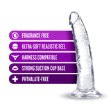 B Yours Plus Lust N’ Thrust Realistic Clear 7.5-Inch Long Dildo