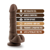 Dr. Skin Realistic Cock Realistic Chocolate 7.75-Inch Long Dildo