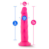 Neo Realistic Neon Pink 7.5-Inch Long Dildo