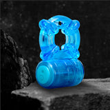 Stay Hard Blue 5-Function Rechargeable Vibrating Penis Ring