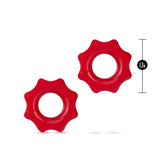 Stay Hard Nutz: Soft & Stretchy Red Penis Rings 2-Pack