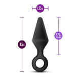 Anal Adventures Platinum Loop Black 4.5-Inch Anal Plug