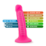 Neo Realistic Neon Pink 6-Inch Long Dildo