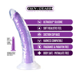 Neo Elite Glow In The Dark Neon Purple 7.5-Inch Long Dildo