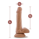 Dr. Skin Plus Realistic Mocha 6.5-Inch Long Dildo