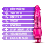 B Yours Vibe #4 Realistic Pink 8-Inch Long Vibrating Dildo