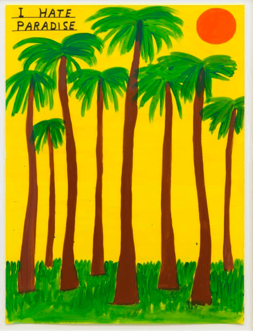 I Hate Paradise Tea Towel by David Shrigley x Third Drawer Down