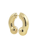 KISKA LAB PRINCE ALBERT GOLD EARRING