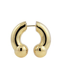 KISKA LAB PRINCE ALBERT GOLD EARRING