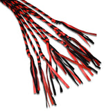 Prowler RED Long Handle Flogger Leather Red/Black