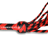 Prowler RED Long Handle Flogger Leather Red/Black