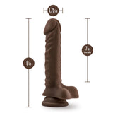 Dr. Skin Plus Posable Dildo with Balls 9in - Chocolate