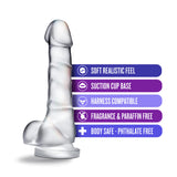 B Yours Diamond Quartz Realistic Clear 7.5-Inch Long Dildo