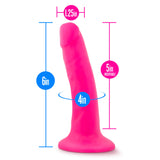 Neo Realistic Neon Pink 6-Inch Long Dildo