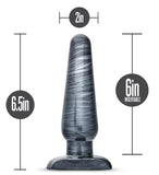 Jet Carbon Metallic Black 6.5-Inch Anal Plug