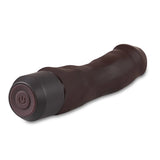 Dr. Skin Silicone Brown 7.75-Inch Long Vibrating Dildo