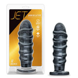 Jet Annihilator Carbon Metallic Black 11-Inch Anal Plug With Suction Cup Base