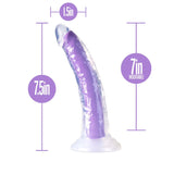 Neo Elite Glow In The Dark Neon Purple 7.5-Inch Long Dildo