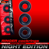 Oxballs Ringer Donut Cockring 3 Pack Night Edition