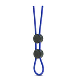 Stay Hard Blue Silicone Double Loop Penis Ring