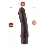 Dr. Skin Silicone Brown 7.75-Inch Long Vibrating Dildo