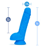 Neo Realistic Neon Blue 9-Inch Long Dildo