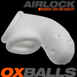 Oxballs Airlock Air-Lite Vented Silicone Chastity - White Ice