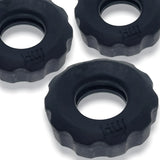 Hunkyjunk HUJ Cockrings (3 Pack) - Tar Ice