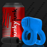 Hunkyjunk Revhammer Reverb Shaft Vibrating Cock Ring - Teal Ice