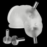 Oxballs Airlock Electro Air-Lite Vented Silicone Chastity - Clear Ice