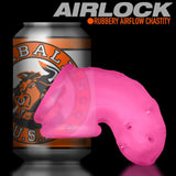 Oxballs Airlock Air-Lite Vented Silicone Chastity - Pink Ice