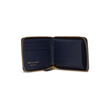 COMME DES GARÇONS NAVY BLUE MEDIUM ZIP WALLET