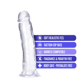 B Yours Plus Thrill N’ Drill Realistic Clear 9.5-Inch Long Dildo