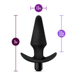 Anal Adventures Platinum Black 5-Inch Vibrating Anal Plug