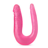 B Yours Sweet U-Shaped Double Sided Pink 12.5-Inch Long Double Dildo