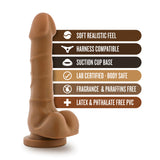 Dr. Skin Realistic Cock Realistic Mocha 7.75-Inch Long Dildo