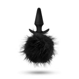 Anal Adventures Platinum Rabbit Tail Black 6.75-Inch Anal Plug