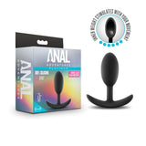 Anal Adventures Platinum Vibra Slim Black 4-Inch Anal Plug