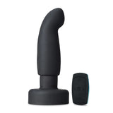 Anal Adventures Platinum Curved Black 5.75-Inch Vibrating Anal Plug