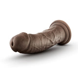 Dr. Skin Glide Realistic Self-lubricating Chocolate 8-Inch Long Dildo