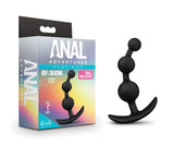 Anal Adventures Platinum Black 5.25-Inch Anal Beads