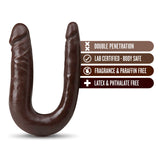 Dr. Skin Mini Double Dong Chocolate 12.5-Inch Long Double Dildo