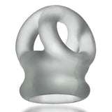 Oxballs Tri-Squeeze Silicone 3-Ring Ball Stretching Sling - Clear Ice