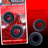 Oxballs Truckt Cock Ring (2 Pack) - Night Edition