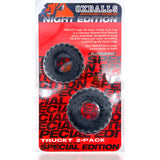 Oxballs Truckt Cock Ring (2 Pack) - Night Edition