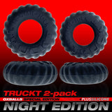 Oxballs Truckt Cock Ring (2 Pack) - Night Edition