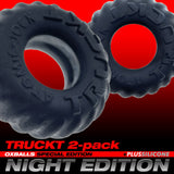 Oxballs Truckt Cock Ring (2 Pack) - Night Edition