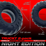 Oxballs Truckt Cock Ring (2 Pack) - Night Edition