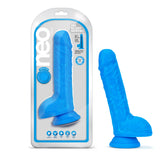 Neo Realistic Neon Blue 9-Inch Long Dildo